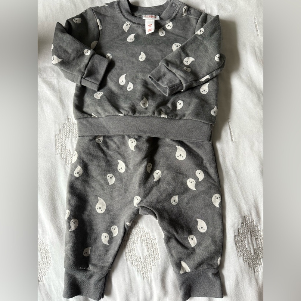 Ghost Print Baby Outfit